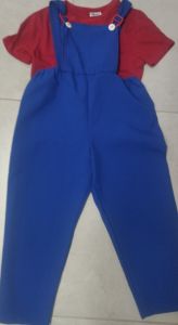 Kids Costumes to Hire - 7 years  - Red Tshirt & Blue jumpsuit